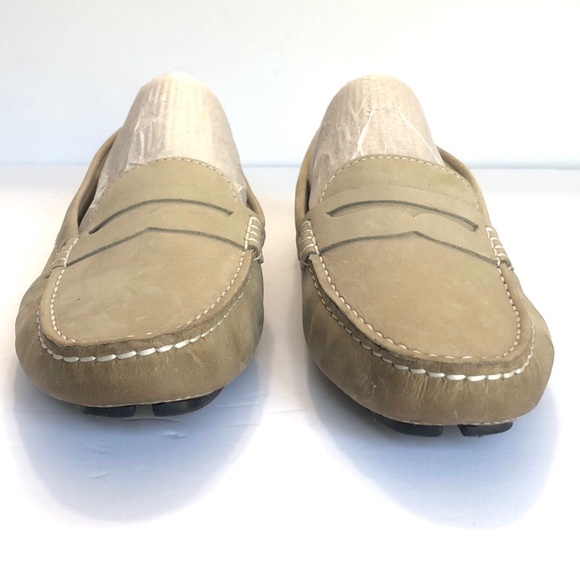Massimo Matteo Taupe Leather Driving Loafers size 9.5B - Picture 4 of 13